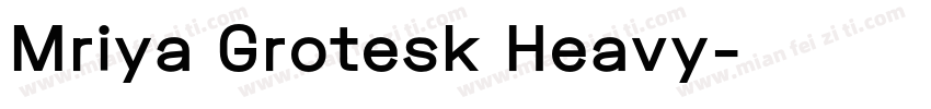 Mriya Grotesk Heavy字体转换